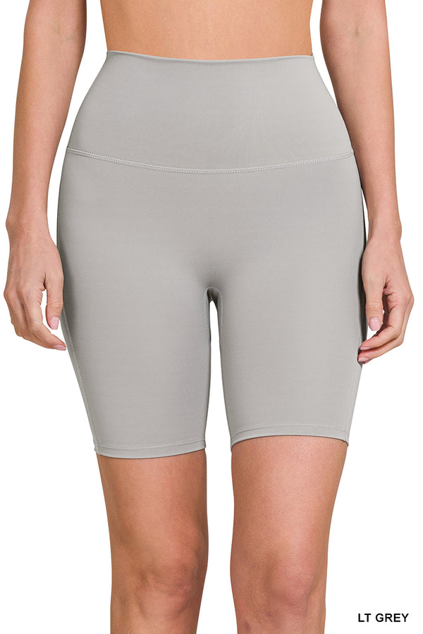 ATHLETIC HIGH RISE BIKER SHORTS