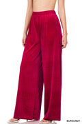 Wide Leg Velvet Pants